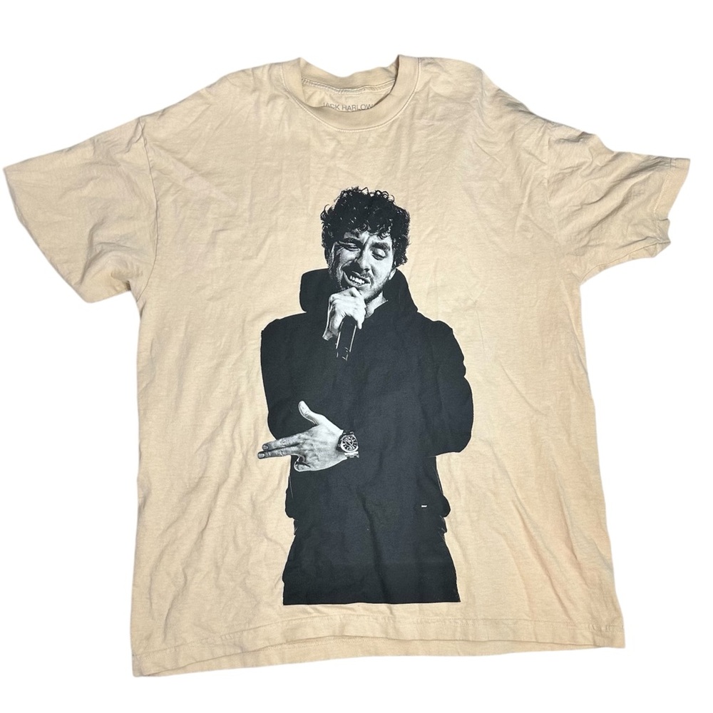 Jack Harlow Come Home The Kids Miss You Tour 2022 Tan Short Sleeve T-Shi…